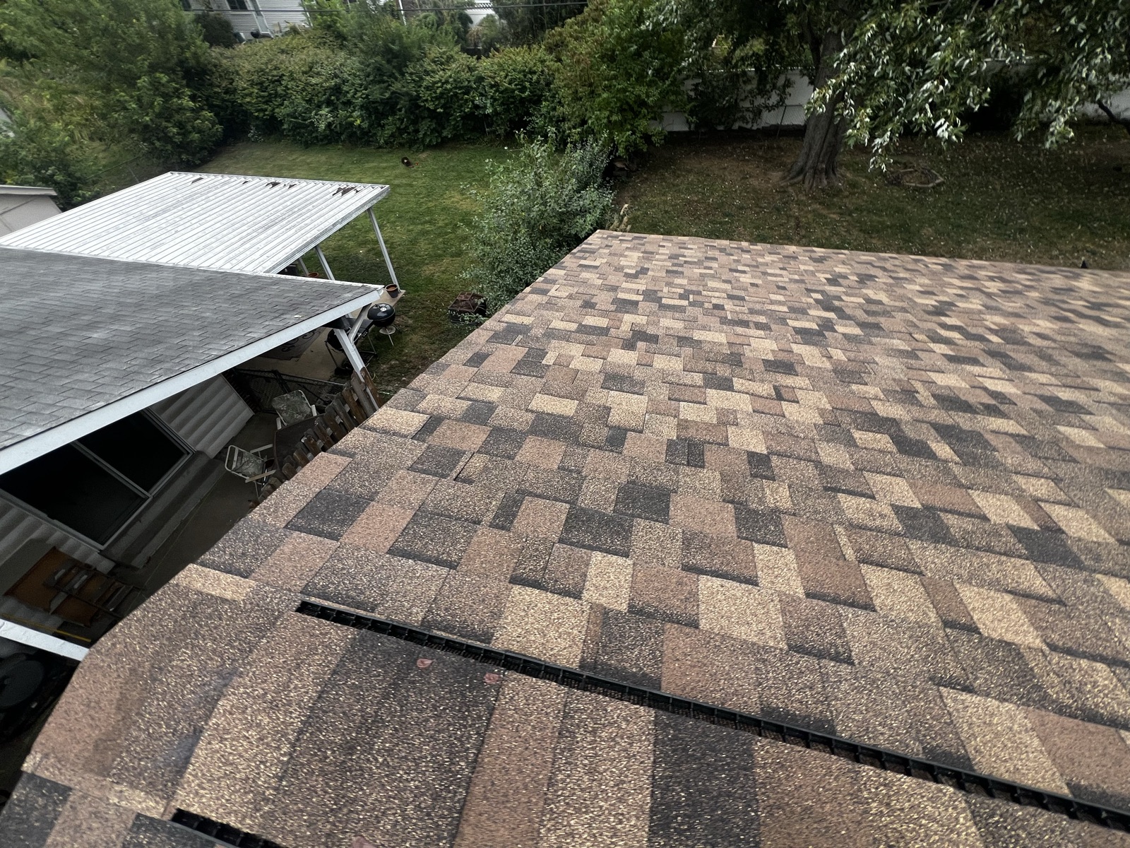 Completed shingle detail